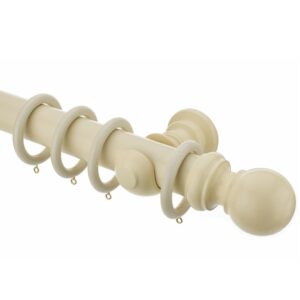 Woodline Cream 50mm curtain pole with rings