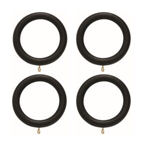 Woodline Pack of 4 Rings Black