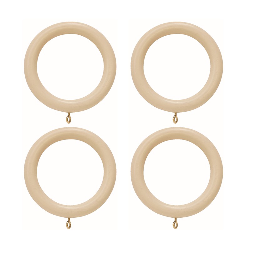 Woodline Pack of 4 Rings Cream
