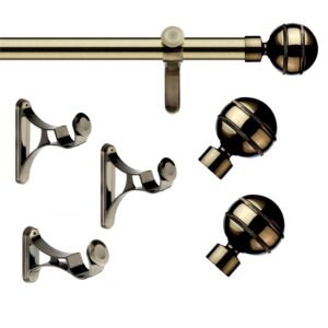 35mm Pole set Burnished Brass Selina finial eyelet with parts