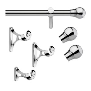 35mm Pole set chrome Scepta finial eyelet with brackets